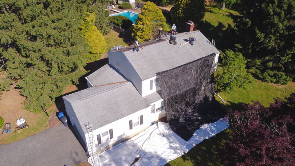 Residential roof replacement project
